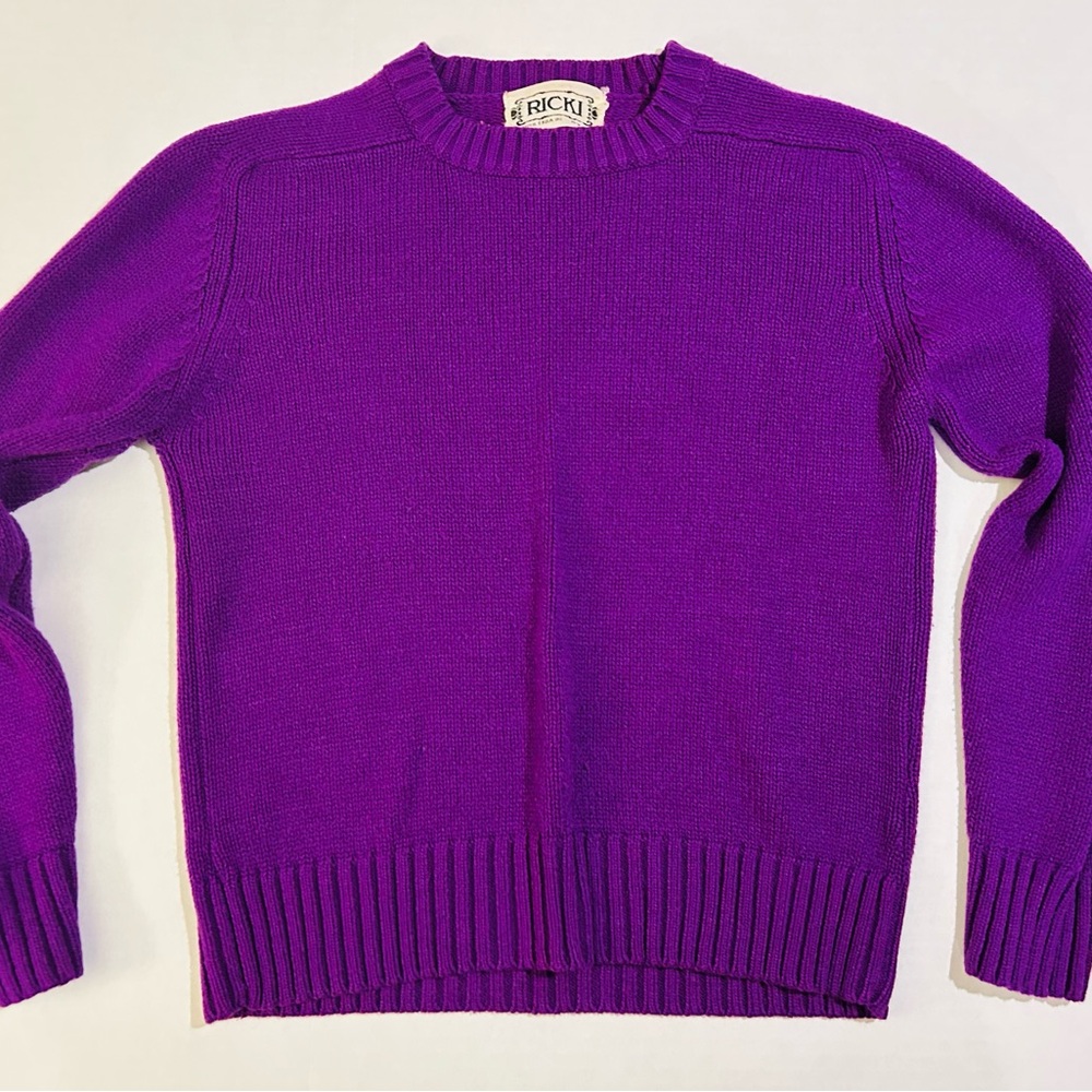 Vintage Ricki by Miss Erika Bright Lilac Purple Sweater